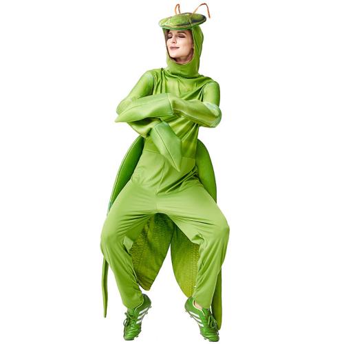 Polyester Women Halloween Cosplay Costume unisex Cotton teddy green : PC