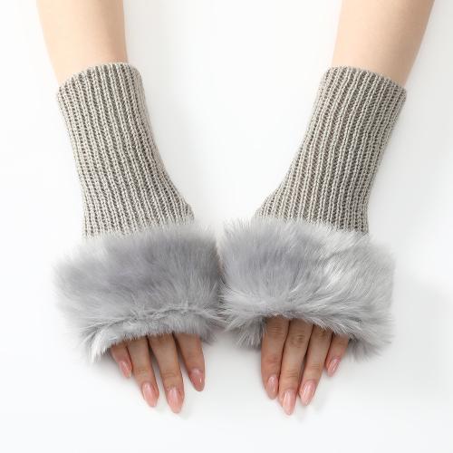 Acryl Frauen Halbfinger Handschuh, Gestrickte, mehr Farben zur Auswahl, :,  Paar