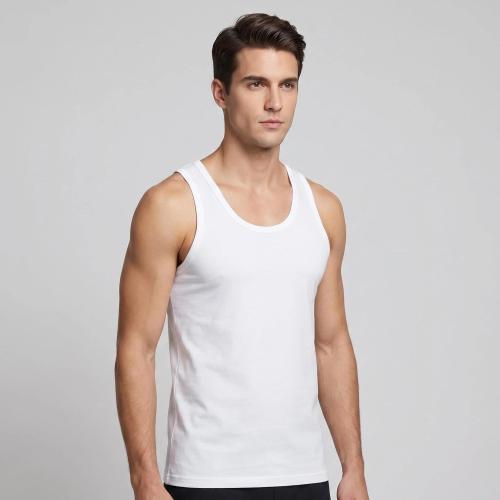 Baumwolle Herren Ärmelloses T-shirt, Solide, mehr Farben zur Auswahl,  Stück