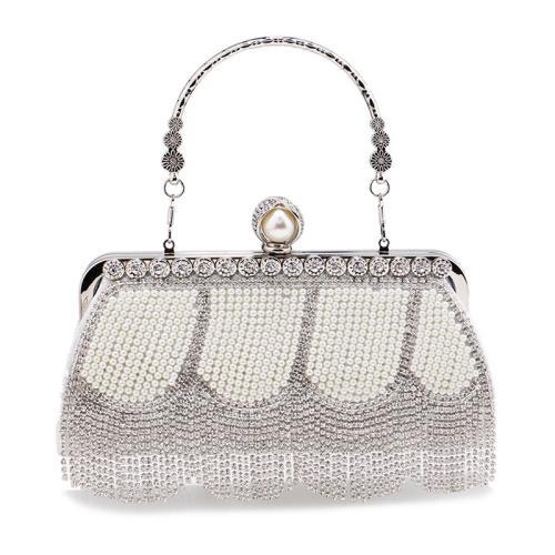 Cuir synthétique Sac d’embrayage Argent pièce