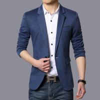 Chemical Fiber & Polyester Blazer & Plus Size Men Leisure Suit & breathable patchwork Solid PC