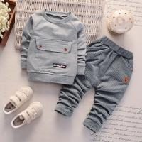 Baumwolle Junge Kleidung Set, Sweatshirt & Hosen, Patchwork, Solide, mehr Farben zur Auswahl,  Festgelegt