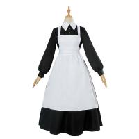 Polyester Costume de femme de chambre sexy Patchwork blanc et noir pièce