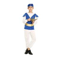 Polyester Enfants Halloween Cosplay Costume Hsa & Pantalon & Ceinture & Retour au début Bleu pièce