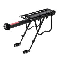 Aluminium Alloy Multifunction Bicycle Rear Rack portable Solid black PC