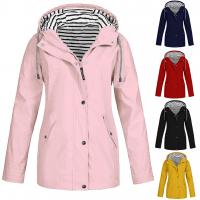 Polyester Plus Size Women Outdoor Jacket & two piece & waterproof plain dyed PC