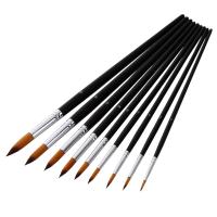 Wood & Nylon Painting Set nine piece black Set