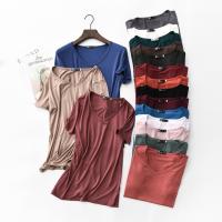 Modal Women Short Sleeve T-Shirts Solid PC