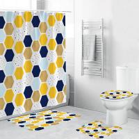 Polyester dampproof & Waterproof Shower Curtain printed PC