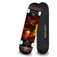 PU Leather Creative Skateboard hardwearing printed PC