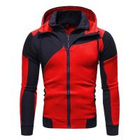 Polyester Slim Men Coat contrast color Solid PC