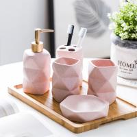 Ceramics Bathroom Accessories Set durable Tooth Mug & Toothbrush Holder Set