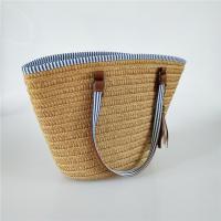 Straw Handbag durable & large capacity & hardwearing Solid PC