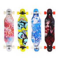 Maple for adult Skateboard PU Rubber & Aluminium Alloy printed PC