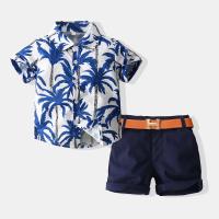 Cotton Boy Clothing Set & two piece Pants & top blue Set