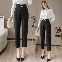 Acrílico Pantalones para Mujer, Sólido, negro,  trozo