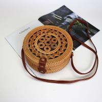 Straw Handbag durable & large capacity & hardwearing Solid PC