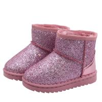 Cuero de la PU Niños Ugg Botas,  Lentejuelas de plástico & Caucho, Sólido, más colores para elegir,  Par