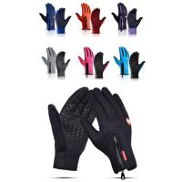 Polar Fleece & PU Leather Riding Glove & thermal patchwork Pair