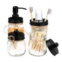 Glass Creative Bathroom Accessories Set durable & four piece Solid Set