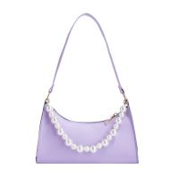 PU Leather Shoulder Bag soft surface Plastic Pearl Solid PC