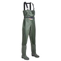 Nylon Wader Pants, Patchwork, Solide, Grün,  Stück