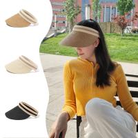 Straw Sun Visor Cap sun protection & breathable Solid : PC