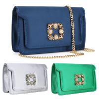 PU Leather Crossbody Bag with rhinestone PC