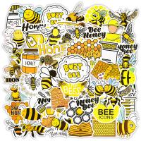 Pvc Papier autocollant Imprimé Abeilles Jaune Beaucoup