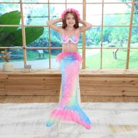 Polyester Children Mermail Swimming Suit & three piece Set