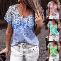 Poliéster Mujeres Camisetas de manga corta,  Poliéster, más colores para elegir,  trozo