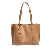 PU Leather Tote Bag Shoulder Bag large capacity & soft surface Solid PC