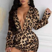 Polyester Sexy Package Hip Dresses printed PC