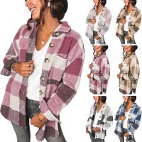 Polyester Manteau femmes Plaid plus de couleurs pour le choix pièce