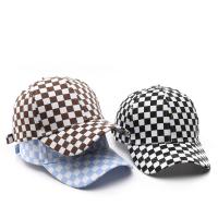 Cotton Flatcap sun protection & adjustable printed plaid : PC