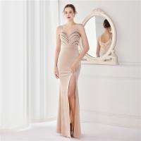 Polyester Long Evening Dress side slit Sequin PC