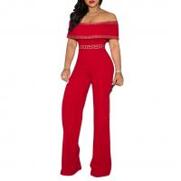 Polyester Off Shoulder Long Jumpsuit PC