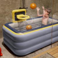 CLORURO DE POLIVINILO Piscina inflable, teñido de manera simple, Sólido, azul,  trozo