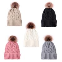 Acrylic Knitted Hat thermal & for women knitted Solid : PC