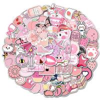 Lijmlabelpapier & Pvc Stickerpapier Afgedrukt gemengd patroon Roze Veel