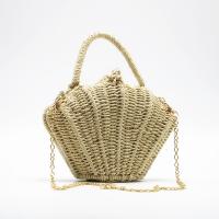 Stroh Gewebte Tote, Beige,  Stück