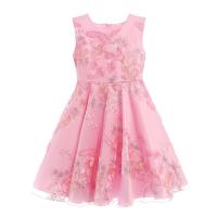 Polyester Princess Girl One-piece Dress large hem design embroidered PC