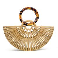 Bamboo & Acrylic hard-surface & Weave Woven Tote Solid PC