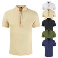 Lin T-shirt homme à manches courtes Solide plus de couleurs pour le choix pièce