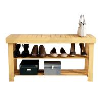 Moso Bamboo Organisateur de rack de chaussures Rayé Marron pièce