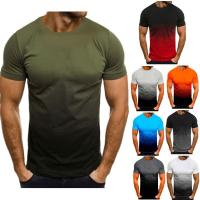 Polyester T-shirt homme à manches courtes Gradient plus de couleurs pour le choix pièce