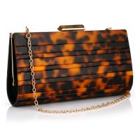 Acrylic Clutch Bag attached with hanging strap mixed colors PC