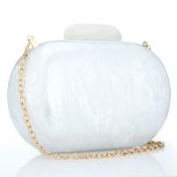 Acrylique Sac d’embrayage Blanc pièce