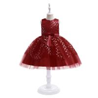 Cotton Princess Girl One-piece Dress Sequin PC