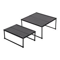 Alliage d’aluminium Table pliable extérieure Solide Noir pièce